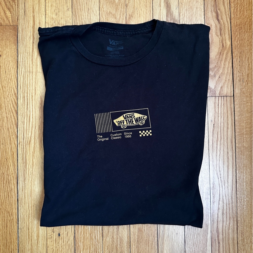 Large Vans Black and Gold Graphic Tee